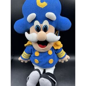 Vtg 1992 Quaker Oats 18" Cap'n Crunch Cereal Plush Advertising Promo Doll HTF